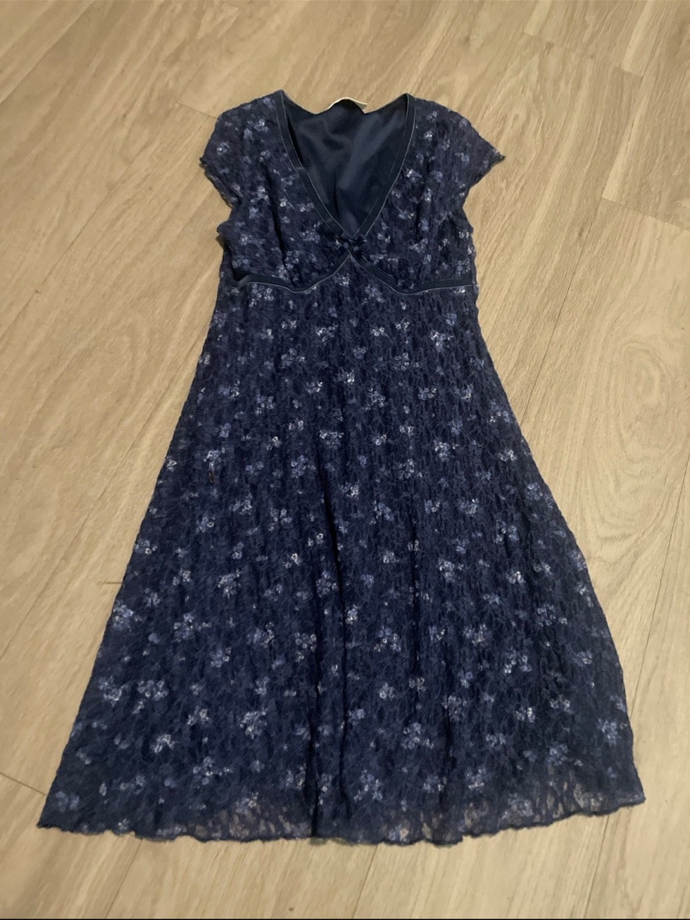 No Boundaries Navy Lace Dress
